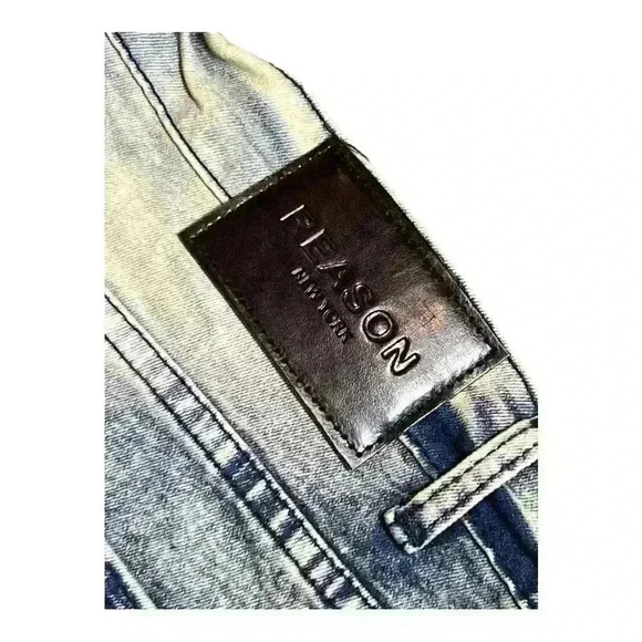 Reason Brand Light Wash Distressed Jeans - Picture 4 of 7
